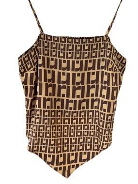 River Island Brown Geometric Print Cami Top